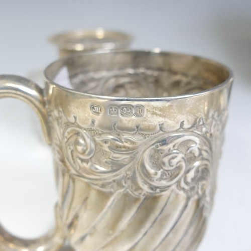 80 - A Victorian silver Christening Mug, by John Round & Son Ltd., hallmarked Sheffield, 1894, of cir... 