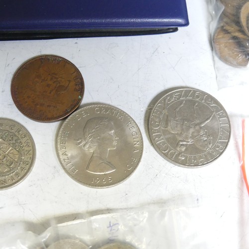 77 - A small quantity of Pre-1947 silver Coins, including 8 George V half crowns, loose, 3.8ozt, a coin s... 