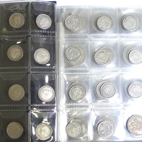 77 - A small quantity of Pre-1947 silver Coins, including 8 George V half crowns, loose, 3.8ozt, a coin s... 