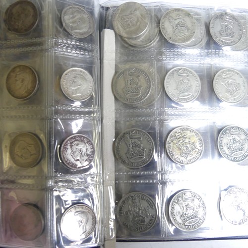 77 - A small quantity of Pre-1947 silver Coins, including 8 George V half crowns, loose, 3.8ozt, a coin s... 