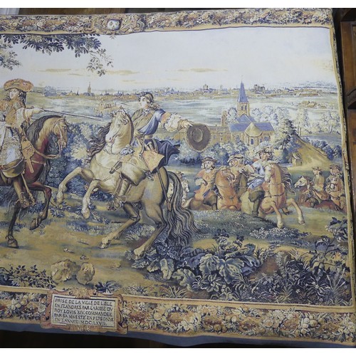 294 - A modern machine woven tapestry Wall Hanging, probably by Hines of Oxford, depicting 'The Capture of... 