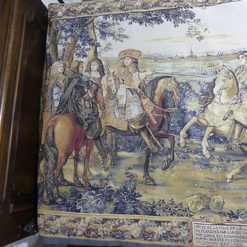 294 - A modern machine woven tapestry Wall Hanging, probably by Hines of Oxford, depicting 'The Capture of... 