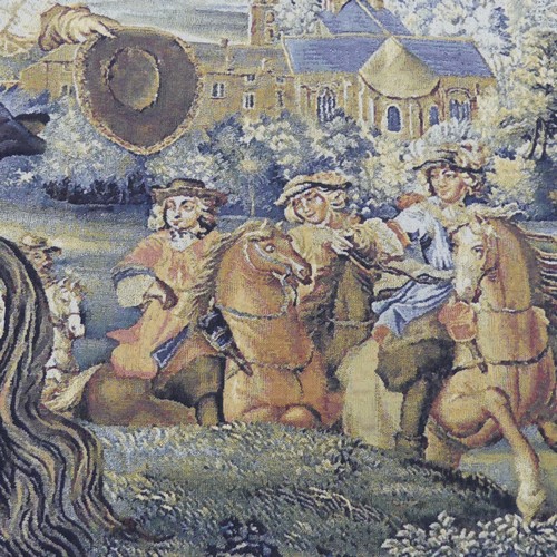 294 - A modern machine woven tapestry Wall Hanging, probably by Hines of Oxford, depicting 'The Capture of... 