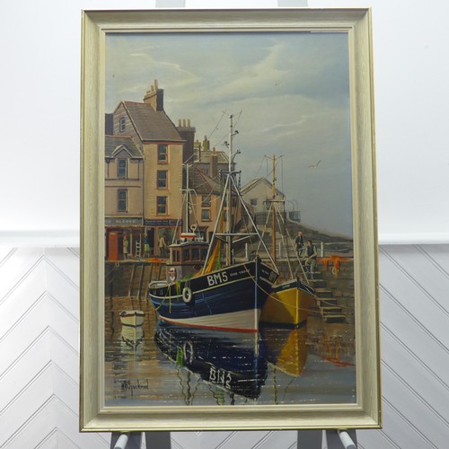 192 - W. H. Stockman (British, 20th century), Fishing Boats at Brixham Harbour, a pair, oil on canvas, bot... 