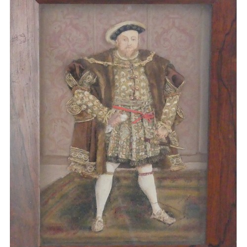 225 - Sophie Louise Munns (fl. early 20th century) Portrait of King Henry VIII, after the original by Hans... 