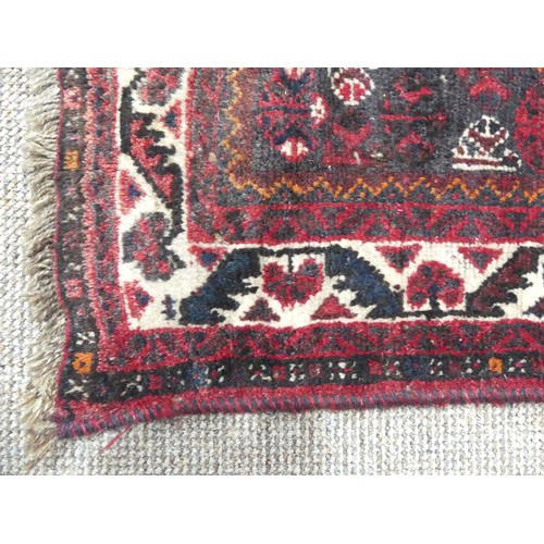 Tribal rugs; a Kashquai Rug, hand-knotted with stylised tree of life ...