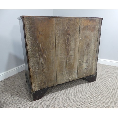 338 - A Victorian oak Chest of Drawers, split to top and both sides, W 97cm x D 50cm x H 92cm.... 