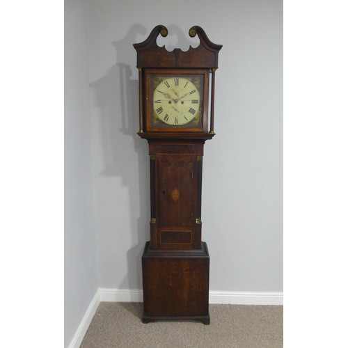 262 - Blagburn, Gateshead, an oak and mahogany banded 8-day longcase clock with two-weight movement striki... 