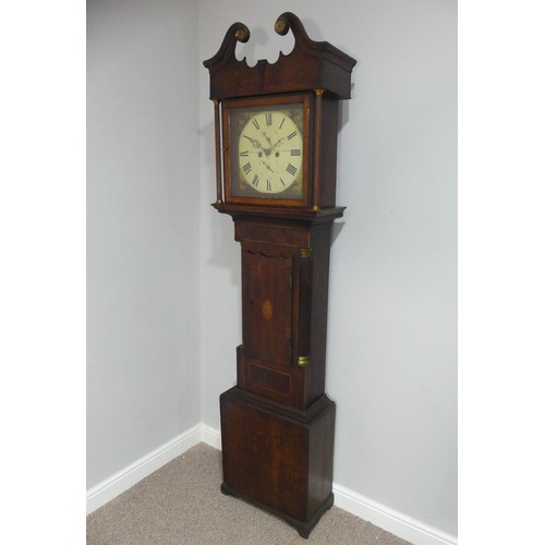 262 - Blagburn, Gateshead, an oak and mahogany banded 8-day longcase clock with two-weight movement striki... 