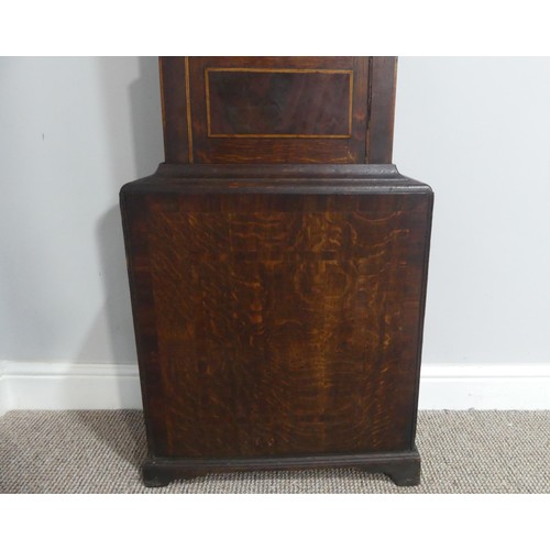 262 - Blagburn, Gateshead, an oak and mahogany banded 8-day longcase clock with two-weight movement striki... 