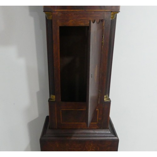 262 - Blagburn, Gateshead, an oak and mahogany banded 8-day longcase clock with two-weight movement striki... 