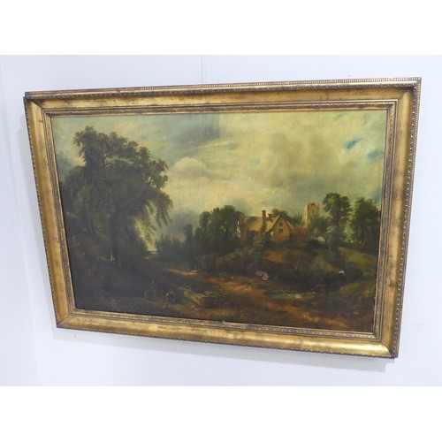 235 - After John Constable (1776-1837), The Glebe Farm, oil on canvas, signed 'J.C. Sayer after J. Constab... 