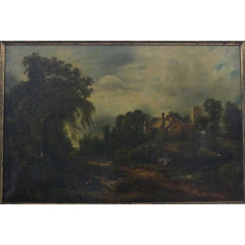 235 - After John Constable (1776-1837), The Glebe Farm, oil on canvas, signed 'J.C. Sayer after J. Constab... 