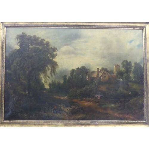 235 - After John Constable (1776-1837), The Glebe Farm, oil on canvas, signed 'J.C. Sayer after J. Constab... 