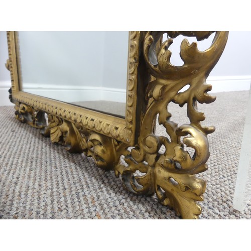 354 - A pair of Georgian style reproduction gilt-wood framed mirrors, frame is W 65xm x L 80cm.... 