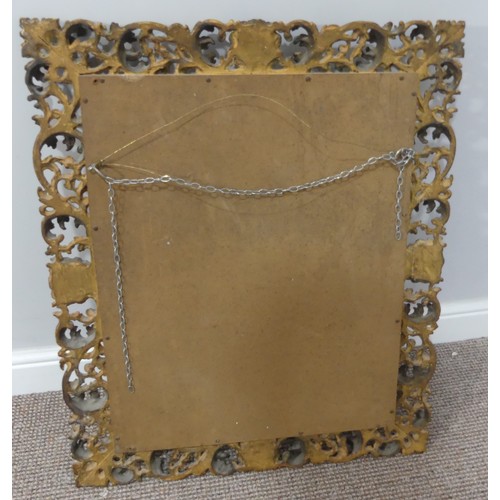 354 - A pair of Georgian style reproduction gilt-wood framed mirrors, frame is W 65xm x L 80cm.... 