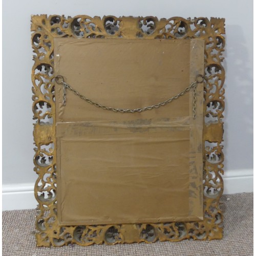 354 - A pair of Georgian style reproduction gilt-wood framed mirrors, frame is W 65xm x L 80cm.... 