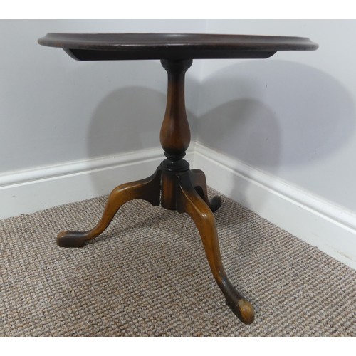 273 - An antique Games Table with a circular top, of small size, raised on tripod base, legs will need res... 