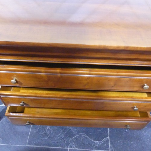 416 - A reproduction French style Cherrywood Chest of Drawers, W 105cm x H 85.5cm x D 50cm.... 