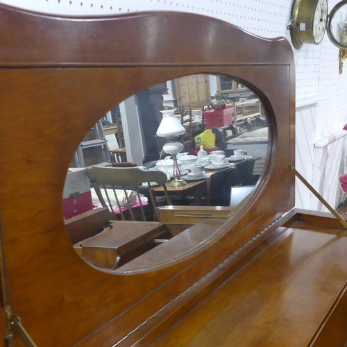 417 - A reproduction French style Cherrywood Dresser Chest, with opening top and decorative metal mounts, ... 