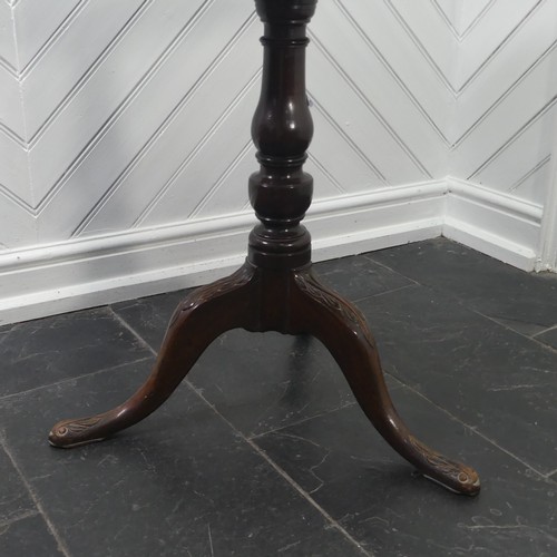 424 - A 19th century French walnut Tripod Table, with 'Noah's Ark' carved top, W 71cm x H 70cm x D 71cm... 