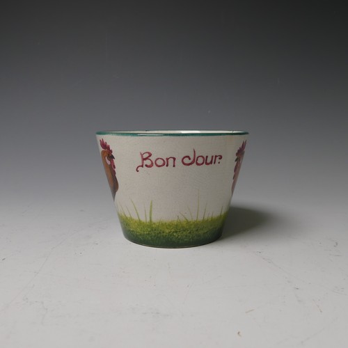 80 - A Wemyss 'Bonjour' cockerel Cup and Saucer, together with corresponding Sugar Bowl, Plate and Cream ... 