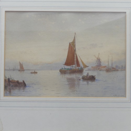 256 - George Stanfield Walters (British, 1838-1924), Southampton Water, watercolour, signed lower left 