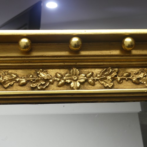 452 - A good reproduction giltwood framed three plate Overmantel Mirror, W 154cm x H 84cm x D 10 cm.... 