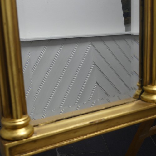 452 - A good reproduction giltwood framed three plate Overmantel Mirror, W 154cm x H 84cm x D 10 cm.... 