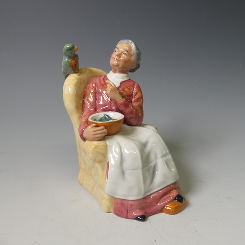 91 - A Royal Doulton Character figure of Pretty Polly, HN2768, together with Teatime HN2255, The Favourit... 