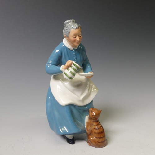 91 - A Royal Doulton Character figure of Pretty Polly, HN2768, together with Teatime HN2255, The Favourit... 