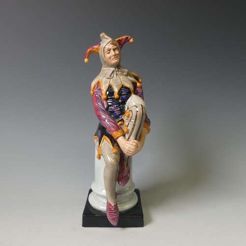 93 - A Royal Doulton Character figure of The Jester, HN2016, together with St George, HN2051, Fisherman, ... 