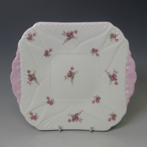 107 - A Shelley 'Bridal Rose' pattern Tea Set, comprising six Cups and Saucers, Tea Plates, one broken, Ca... 