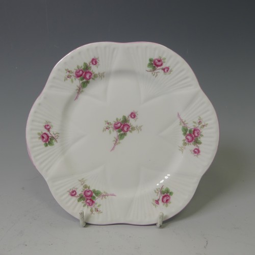 107 - A Shelley 'Bridal Rose' pattern Tea Set, comprising six Cups and Saucers, Tea Plates, one broken, Ca... 