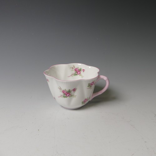 107 - A Shelley 'Bridal Rose' pattern Tea Set, comprising six Cups and Saucers, Tea Plates, one broken, Ca... 