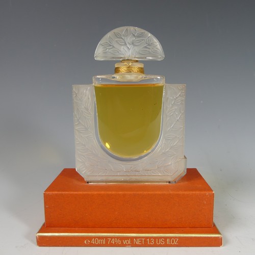 112 - A Lalique 'Chevrefeuille' glass Scent Bottle, marked 'Lalique France A.0744' one side of the bottle ... 