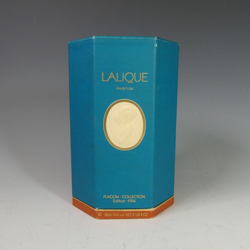 113 - A Lalique 'Les Muses' glass Scent Bottle, from the Flacon Collection, 1994, 60ml, numbered D0106 on ... 