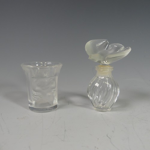 116 - A Lalique 'Les Enfants' Shot Glass, marked 'Lalique France' to base, 4.7cm high, together with a Nin... 