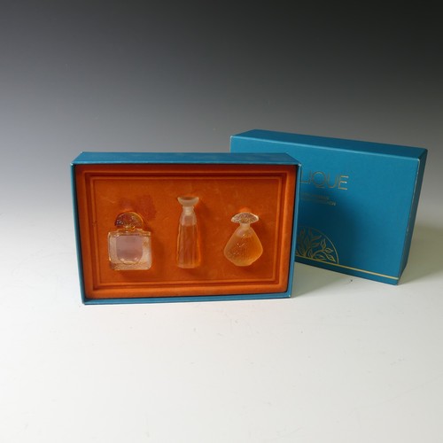 118 - A Lalique 'Les Introuvables' Perfume Bottle collection Set, comprising three Bottles, 'Sylphide', 'J... 