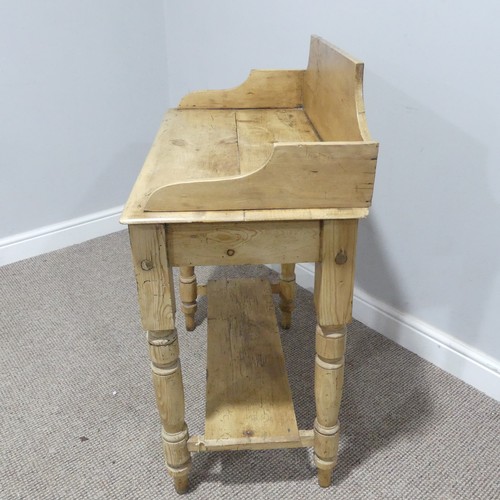 384 - An early 20thC pine Washstand, W 75cm x H 92cm x D 39cm.