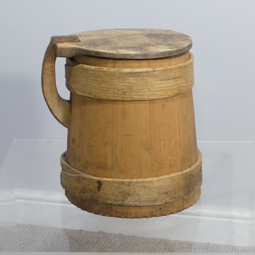 380 - An early 20thC pine Buller Pail together with an early 20thC Dough Bin, W 30cm x H 35.5cm x D 30 cm ... 