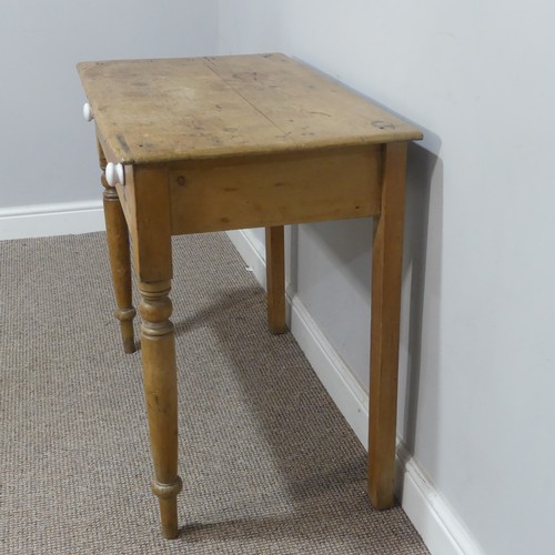 378 - An early 20thC pine Side Table, W 89cm x H 74cm x D 49cm.