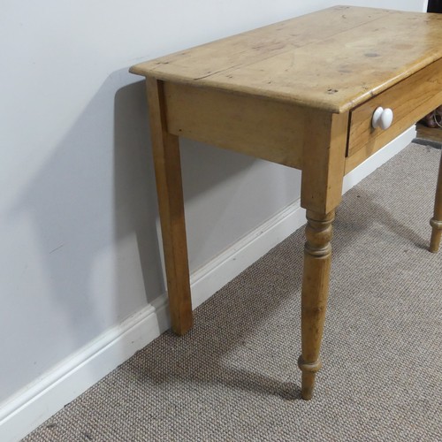 378 - An early 20thC pine Side Table, W 89cm x H 74cm x D 49cm.