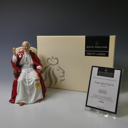 95 - A Royal Doulton limited edition figure of Pope John Paul II, HN4477, (no.760), with box and certific... 