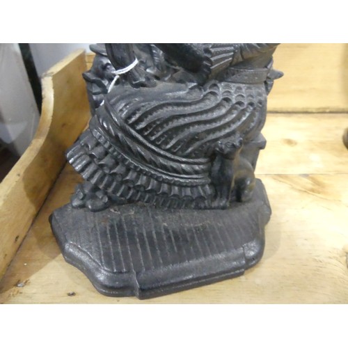 311 - A pair of vintage cast iron 'Punch and Judy' door stops, Punch 32cm high (2)