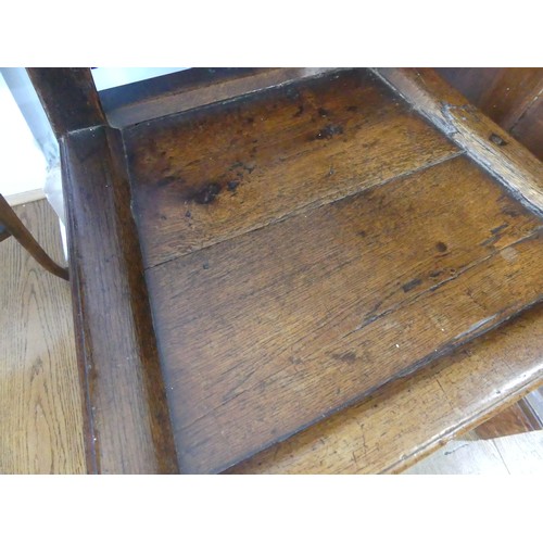 388 - A pair of Georgian Hall Chairs, with panelled seats and turned legs, H101cm seat height 44cm (2)... 