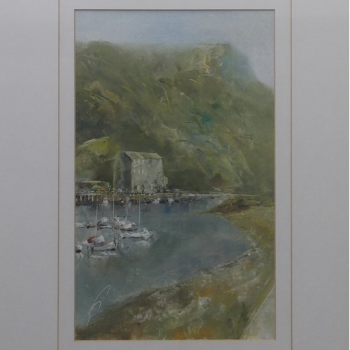 178 - 20th century School, Axmouth Harbour, oil on board, signed with initials lower left, 39cm x 23cm, fr... 