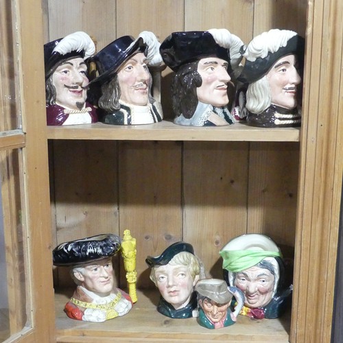 74 - Eight Royal Doulton character Toby Jugs, seven large including The Lord Mayor of London, D6864, mode... 