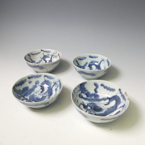 144 - A quantity of Chinese porcelain blue and white Tablewares, comprising ten near-matched plates, D 16c... 