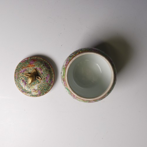 145 - An antique Chinese porcelain matched famille rose Tea Set, comprising three near matched Tea Cups an... 